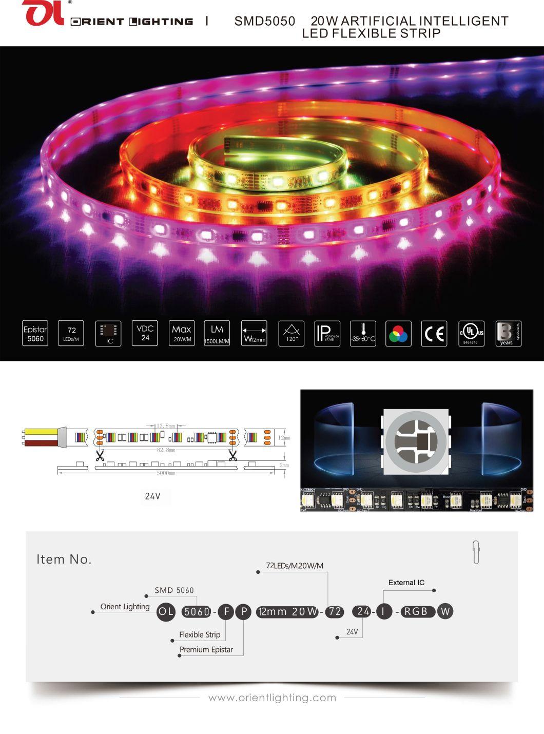 UL CE Digital Pixel 4 in 1 RGBW LED Flexible Strip Light