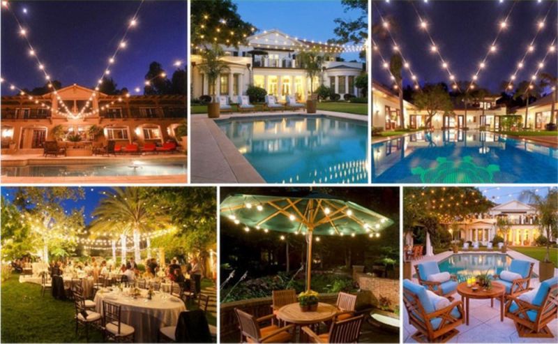 Outdoor String Lights for Cafe Wedding Party Garland Lights