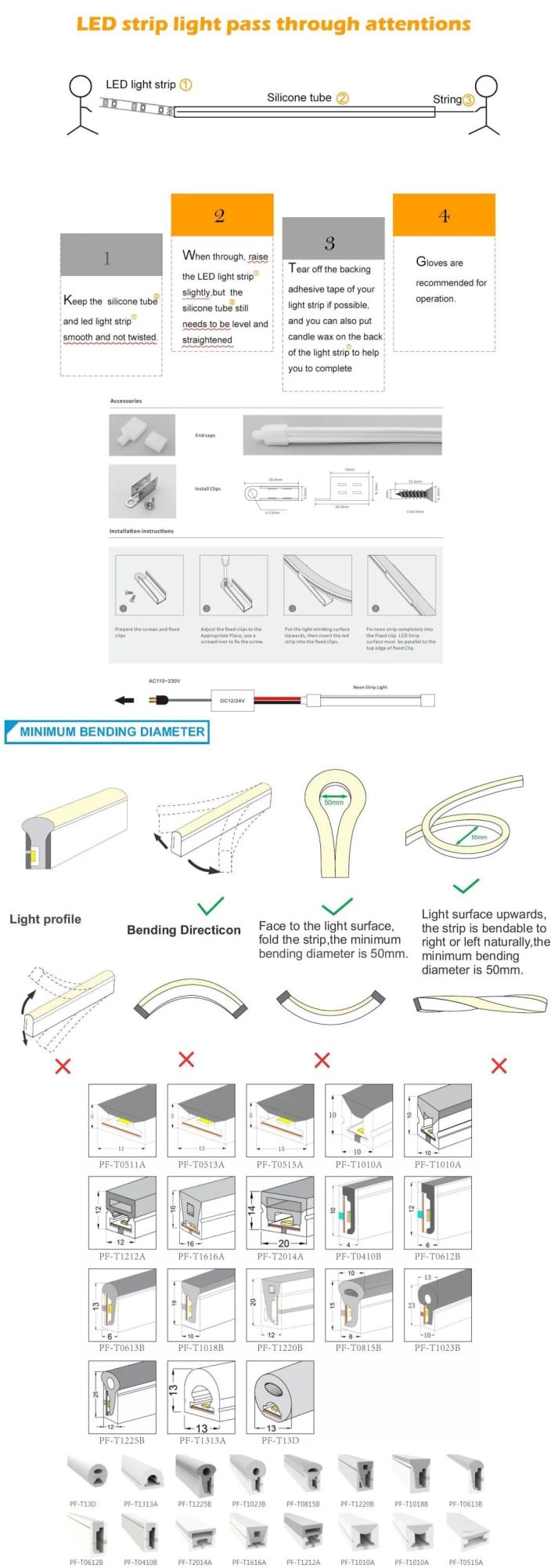 12*20mm Flexible SMD5050 LED Neon Strip Light 60LED/M