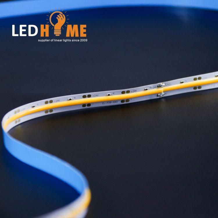 New Design DOT Free 24VDC Flexible CRI 90 110lm/W COB Fob LED Strip