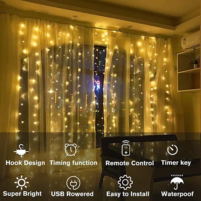 Waterproof 8 Modes Fairy Lights String USB Remote Twinkle Light