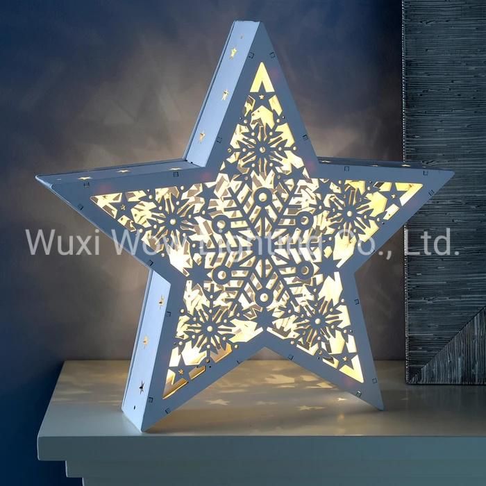 Hanging Star Christmas Decoration Wood