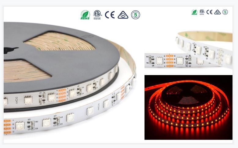 24V Flexible High CRI 5050 RGB High Efficiency DOT Free White Dimmable LED Strip Light