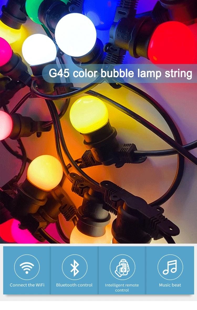 Waterproof Color-Changing Multi-Function Remote Control G45 Sting Lighting