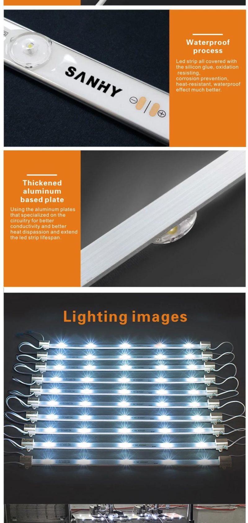 Waterproof IP65 LED Strip Light out Door LED Hard Bar for Light Box