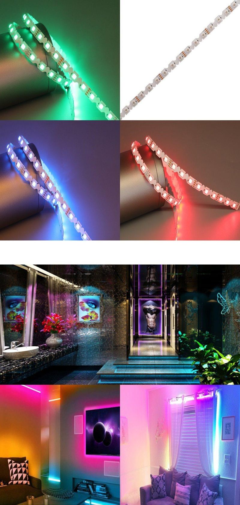 RGB Color 2835 Zigzag S Shape LED Strip for Signage