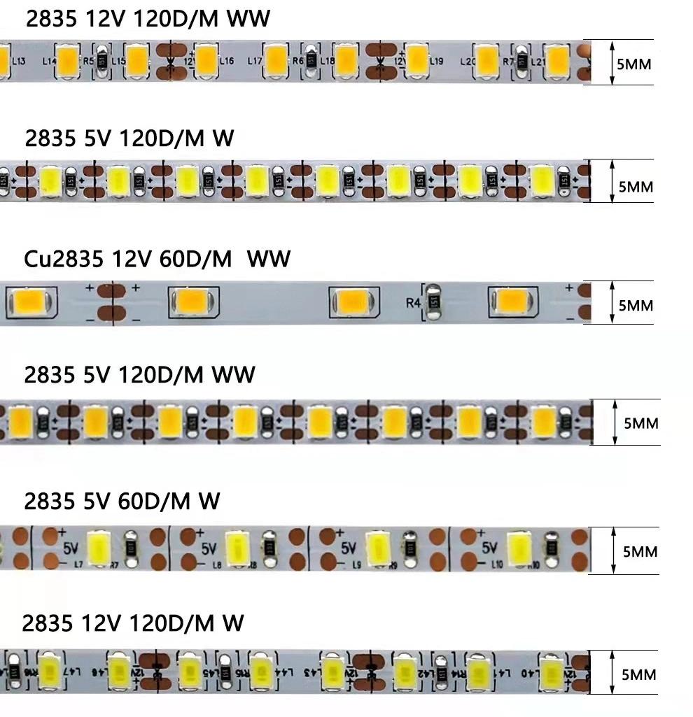 8mm 10mm Flexible LED Strip COB Strip DC 12V 24V LED Tape White Color Light