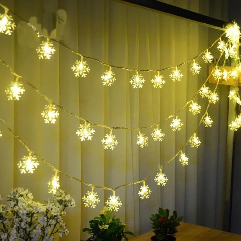 Holiday Lights Christmas Lights LED Snowflake Light String