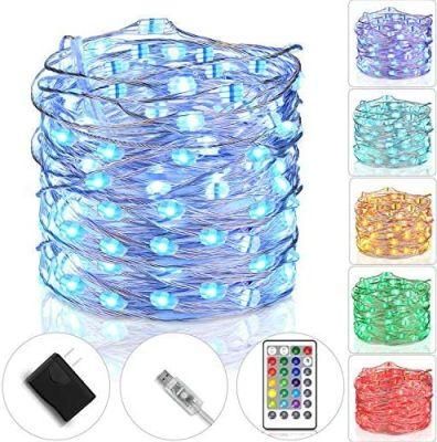 Remote and Timer USB Plug 12 Multicolorcolor Changing Fairy Lights