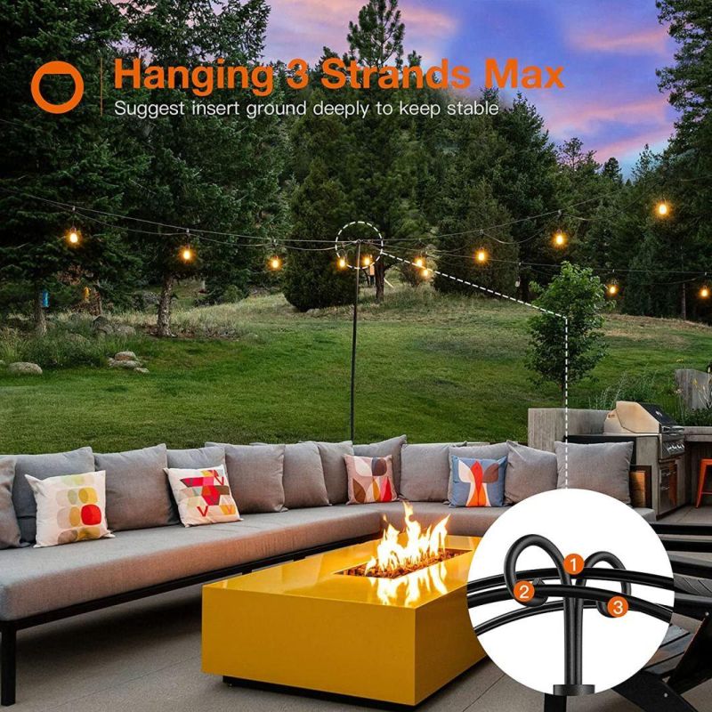 String Lights Poles for Your Garden, Patio, Wedding, Party, Birthday Decorations