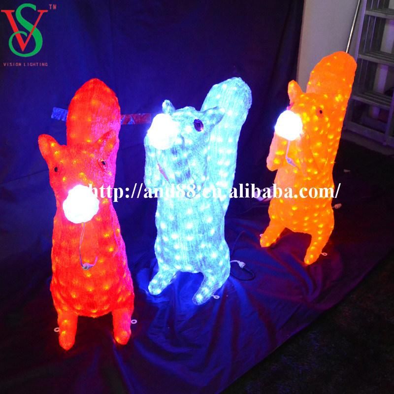 LED Outdoor Christmas Decoration Lights (acrylic squirrel)