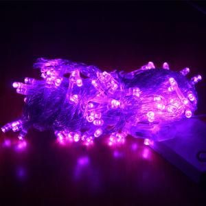 10m Solar Powered Outdoor Garden Purple LED String Light