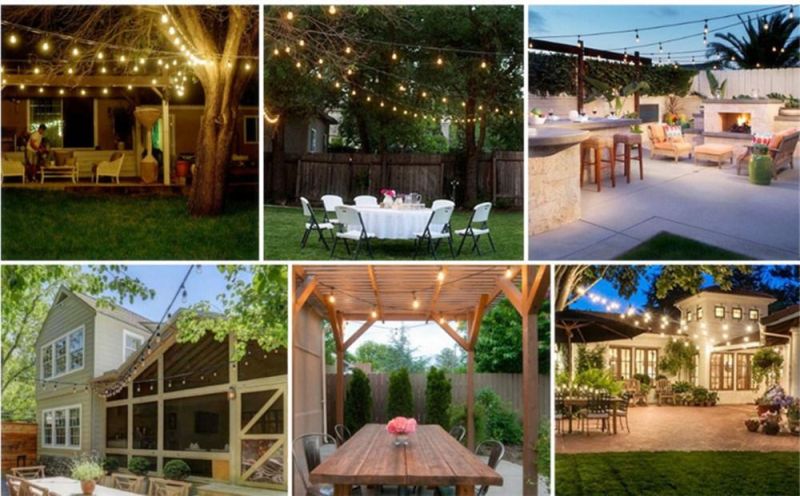 Outdoor String Lights for Cafe Wedding Party Garland Lights