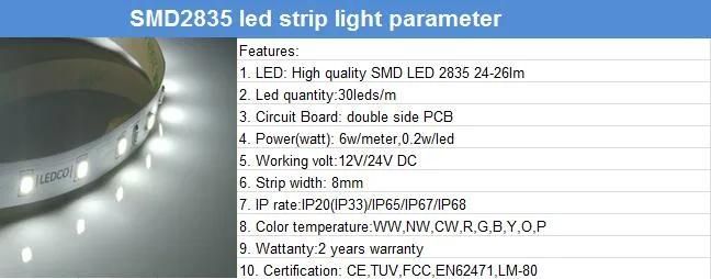 Long Working Life SMD 2835 LED Strip 4000K with 30LEDs/M