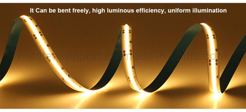 DC24V 10mm Width 10W/M 2700K 3000K 4000K 6000K LED Flexible Car COB Light Strip