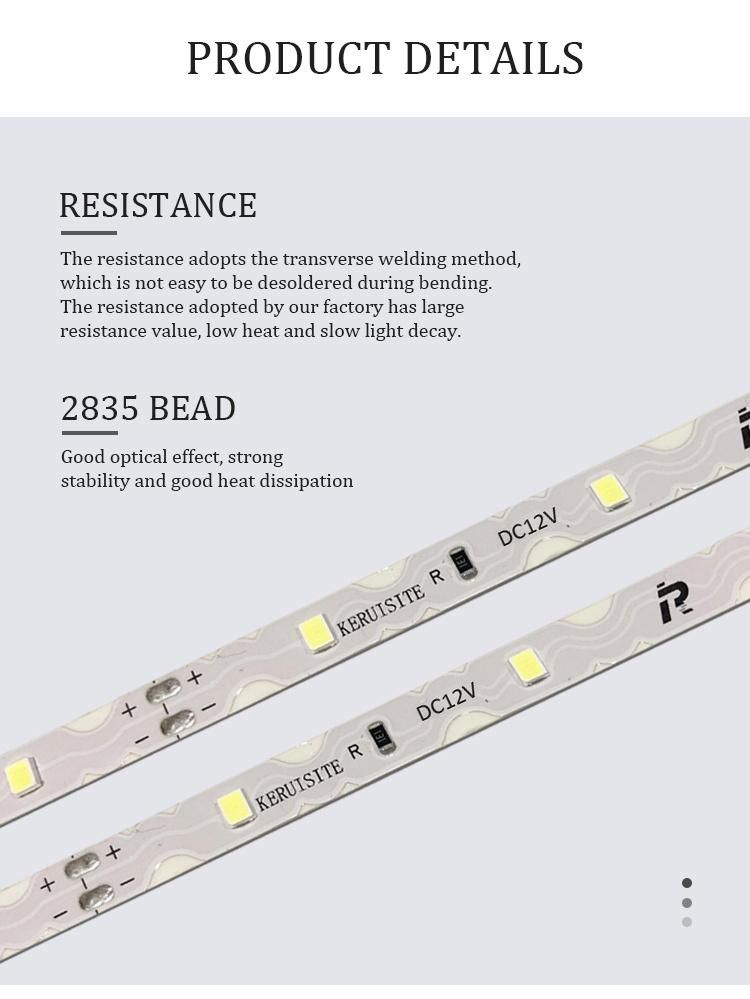 DC12V SMD 2835 S Type S Shaped Zigzag Foldable LED Strips Edgelight 60LED/M 3000K, 6500K IP20 LED Strip Light