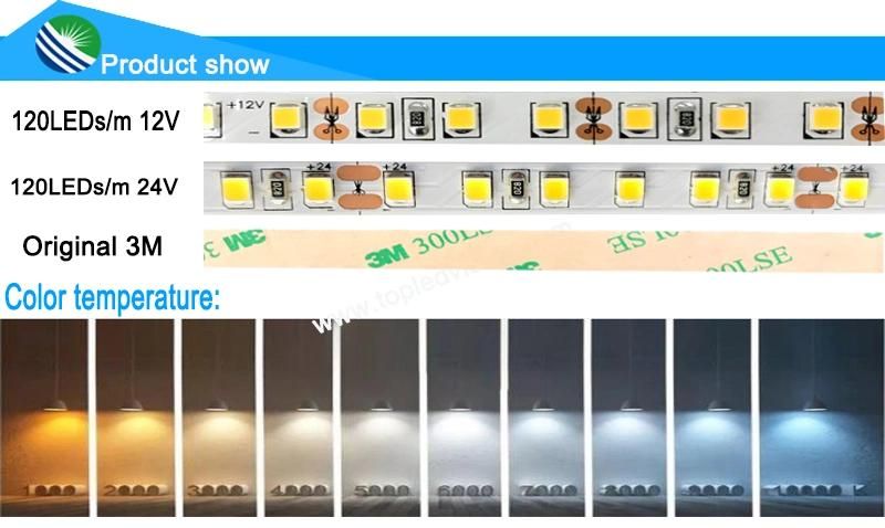 3years Warranty Cabinets Stairs White SMD2835 LED Strip 120LEDs 16W/M