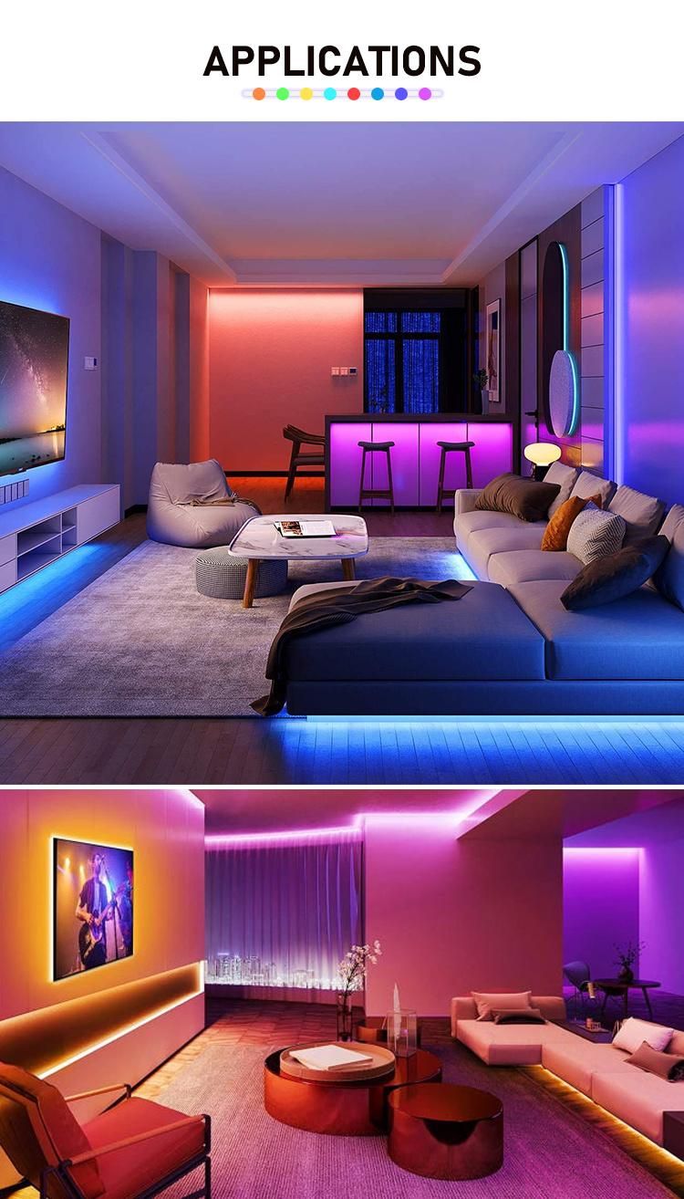 12V Bluetooth Control LED Light Strips Gaming with Good Production Line