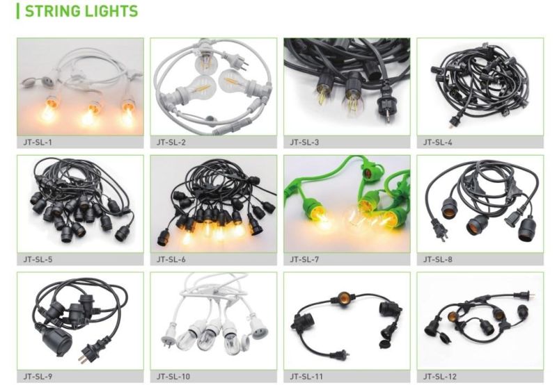 Outdoor Waterproof String Light Cord, Used for Holiday, Wedding Decoration