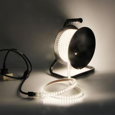 Portable CE High Lumen 220V/230V Double Line 15m 2835-180p Linkable Design LED Strip Light Waterproof 4000K