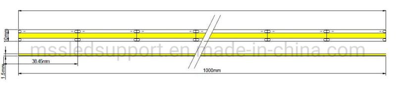 Supper Quality 14.4W/M Bendable Flexible White COB LED Strip Ra 80 90