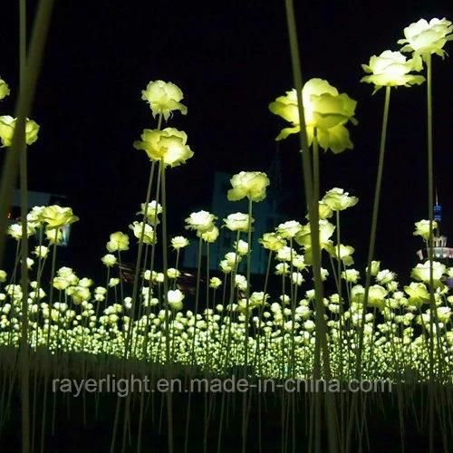 LED Artificial Rose Flower Light Wedding Decoration Holiday Decoration Garden Light