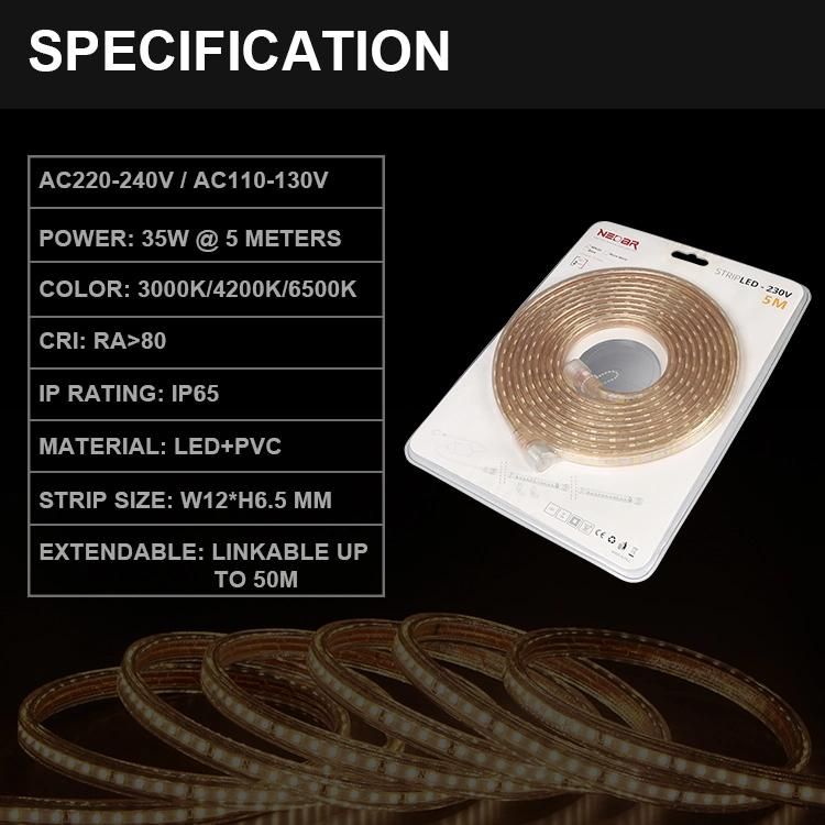 AC120V LED Strip SMD 2835 120LED ETL Cert Use in Escalator and Stairs