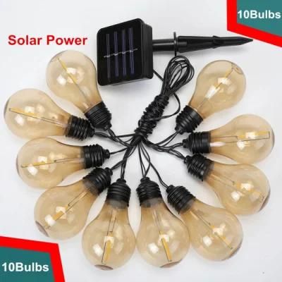 10 Bulbs String Solar Power LED Light Bulb