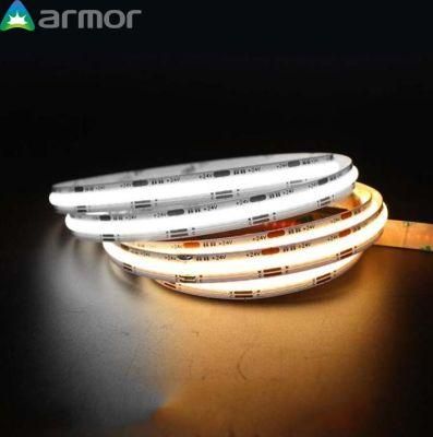 3 Years Warranty COB Dual Color CCT Adjustable COB LED Strip Lights Dim 640LED