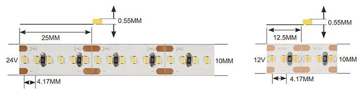 CRI90 DC24V LED Strip Light 240LEDs/M SMD2216 Flexible LED Strip