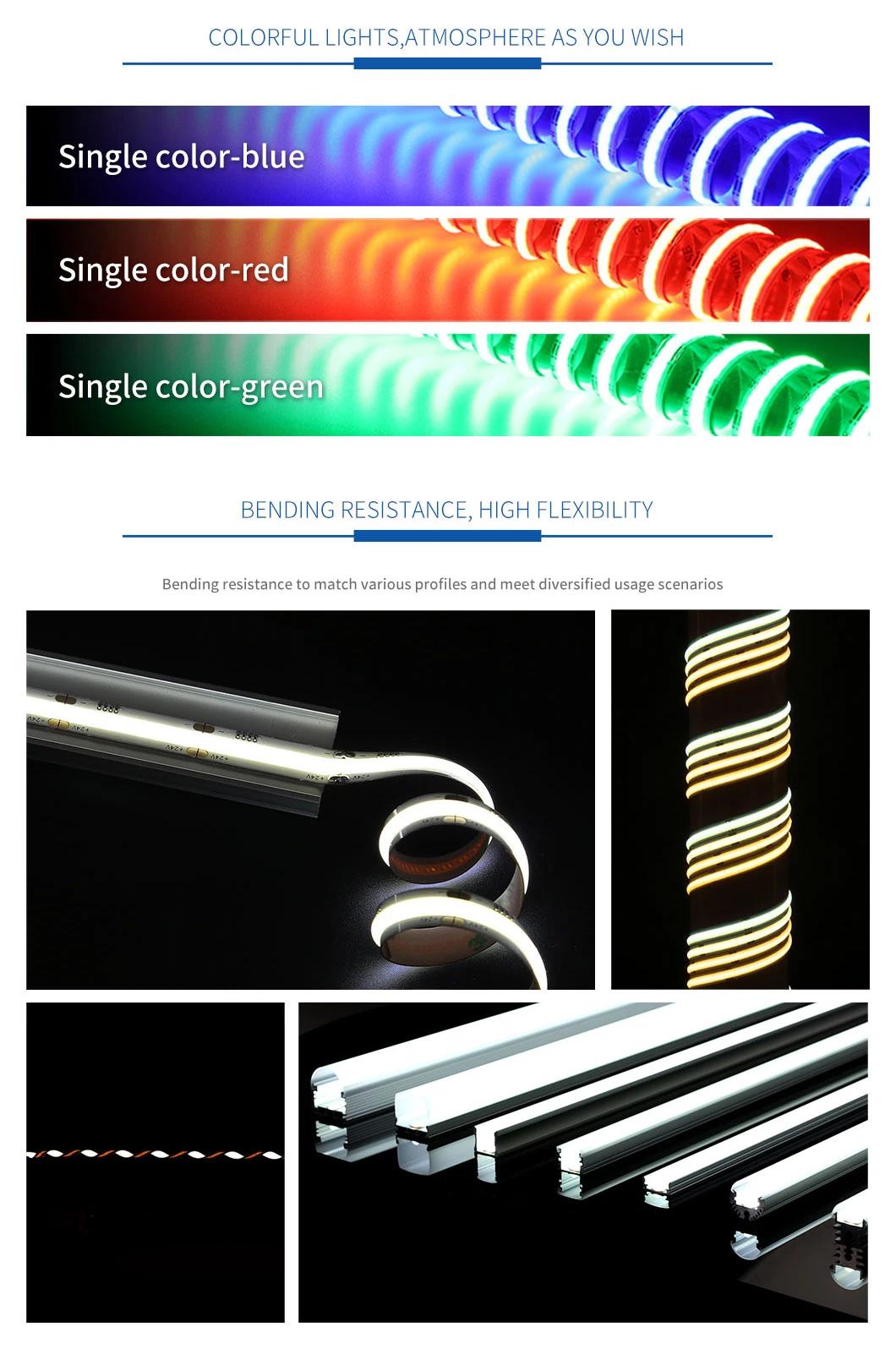 COB Strip, LED TV Back Light, Decoration Light, Wholesale OEM/ODM, Flexible COB LED Light Strip