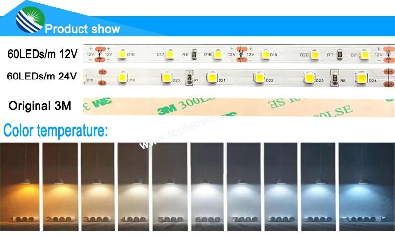 TUV Ce FCC 2835 60LEDs 12W IP20 Strip Light LED