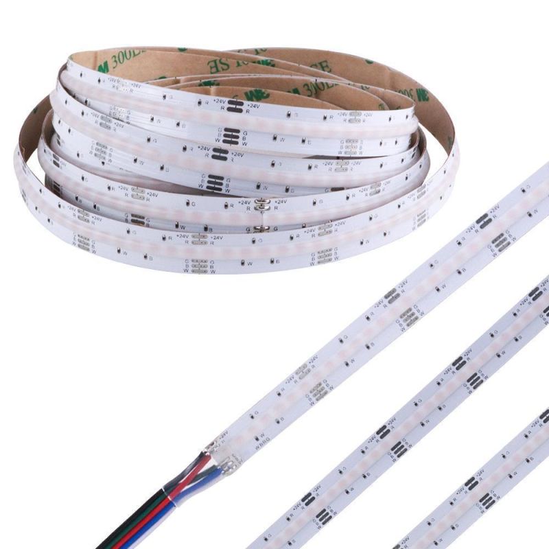 3 Years Warrant IP65 COB RGB RGBW LED Strip 24V 560LED 16W/M IP20 COB LED Strip