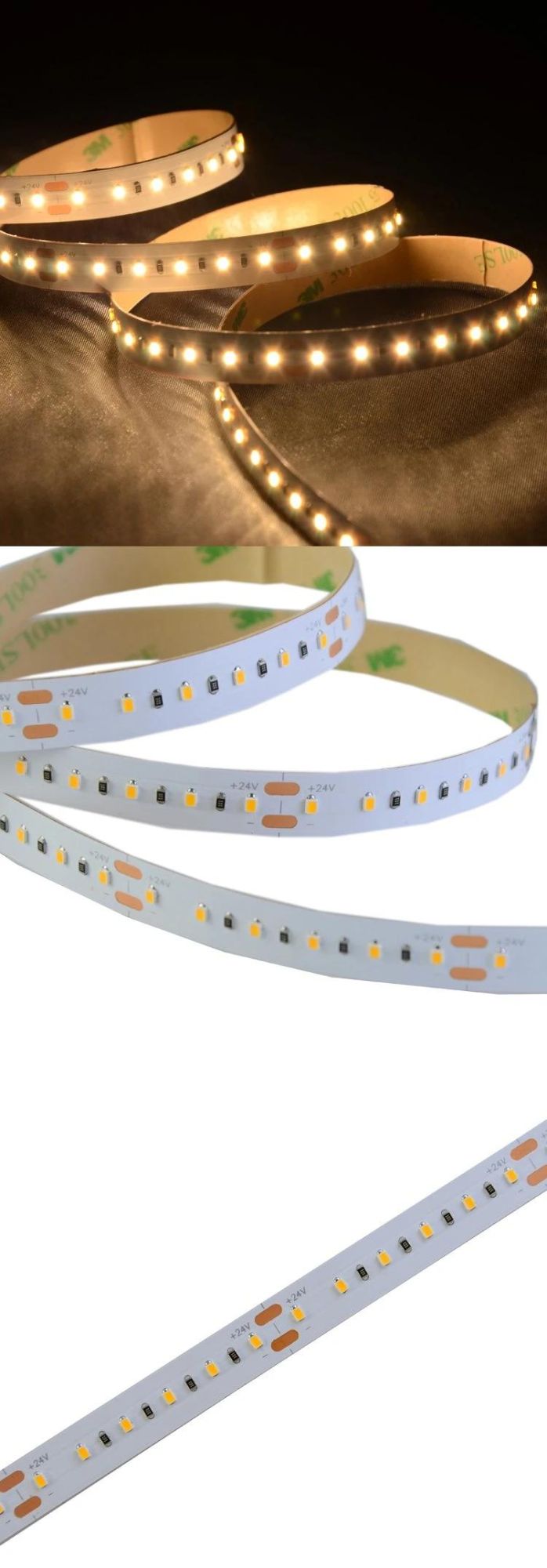 SMD2216 120LEDs/m 24V 10mm Flexible LED strip with Super Brightness