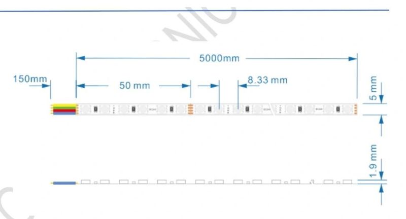 5mm Ultra-Narrow RGB Strip DC24V 120LEDs/M LED Flexible Strip