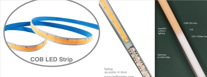 Factory Price 3000K 4000K 6000K 12V 432LED/M Flexible COB LED Strip for Indoor Decoration