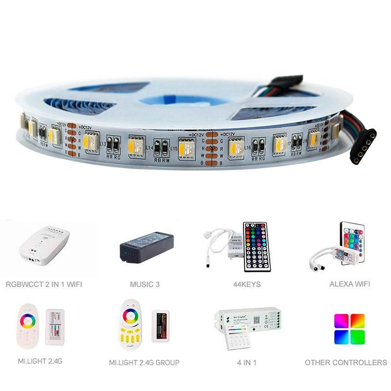 DC12V 5m LED Strip 5050 RGB, RGBW, Rgbww 60LEDs/M Flexible Strip