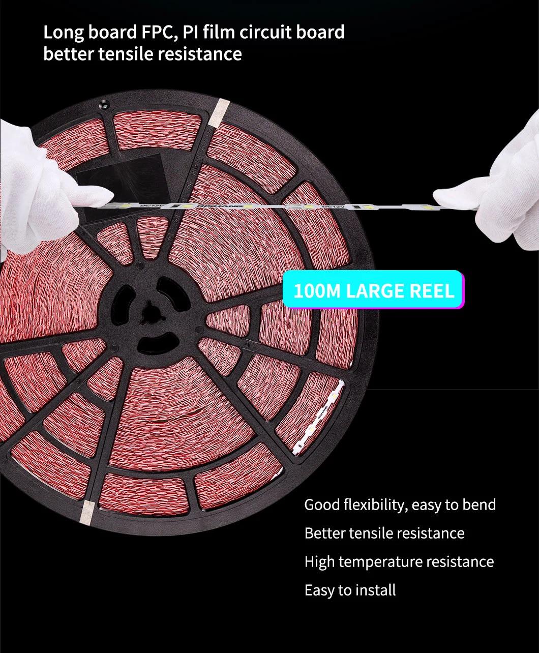 2 Years Warranty S Shape 2835 Any-Angle Bendable LED Strip Flexible Tape 12V LED Strip Lights