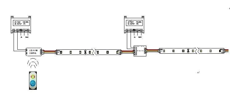 CCT Changing Color SMD2216 High CRI 90 LED Strip Light