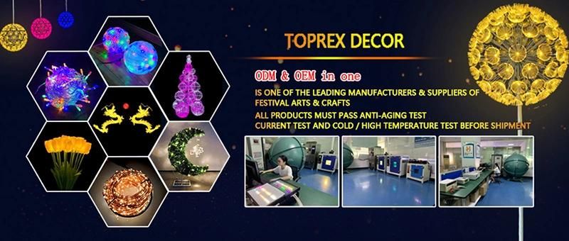 Toprex Decor Popular Wholesale Outdoor Festival RGB 40mm LED PE Ball String Lights