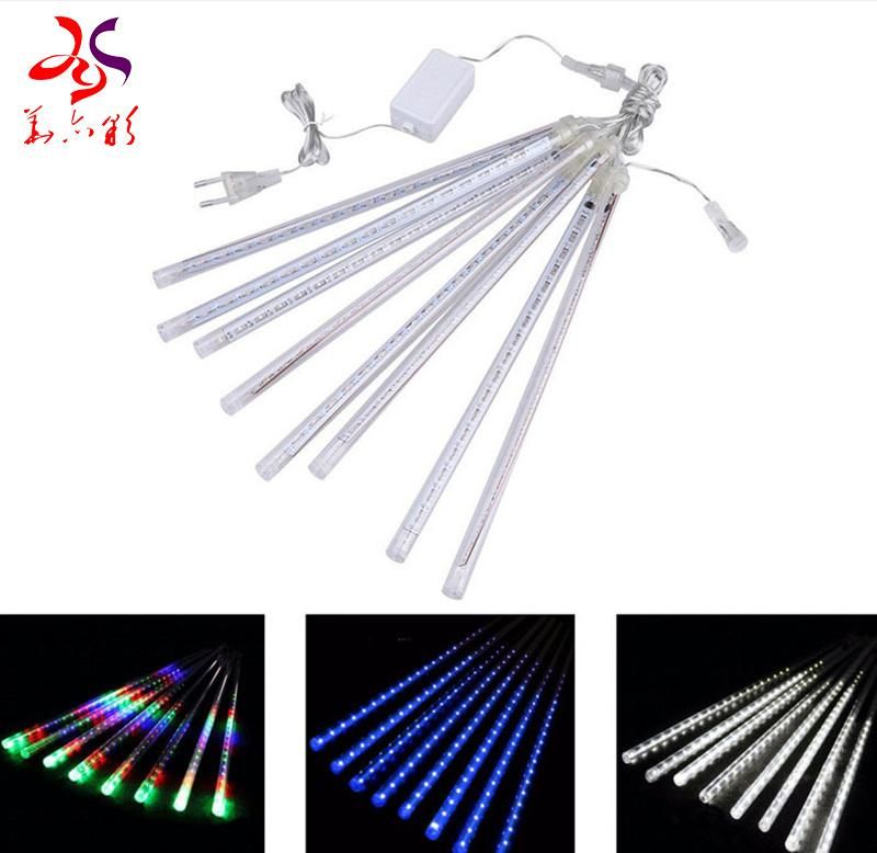 Festival RGB Wedding Icicle Fall String Outdoor Street LED Meteor Shower Style Holiday Decoration Light