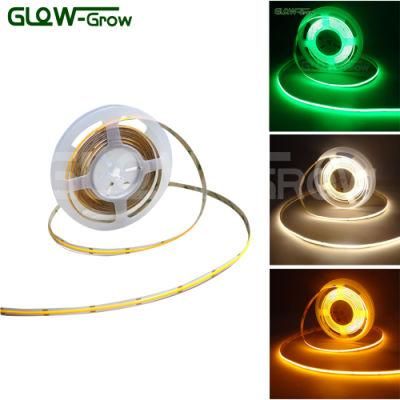 IP20 384LEDs/M 8mm Pfc Board 3000K Warm White LED COB Strip Light for Project DIY Backlight House Decoration