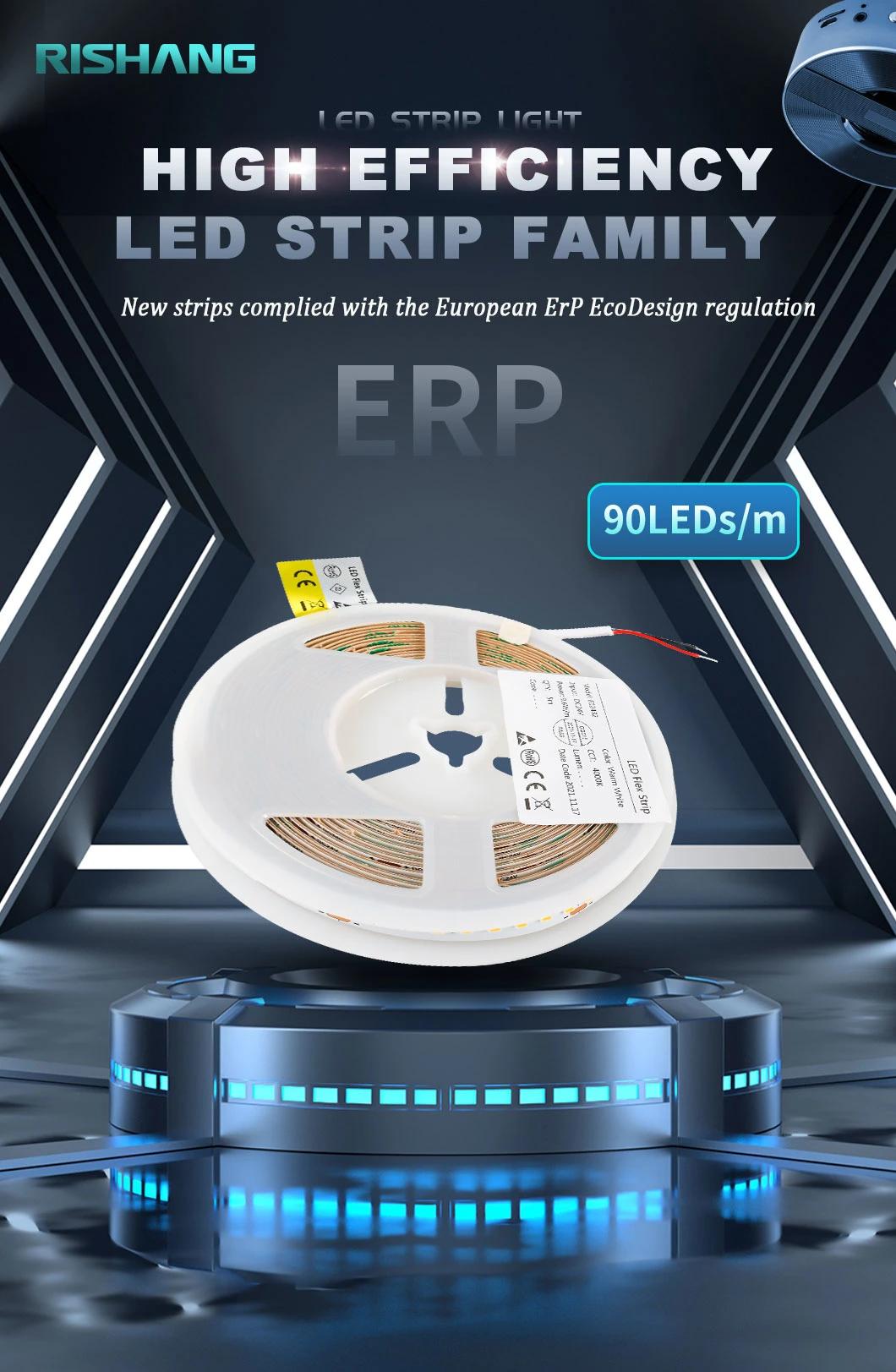 DC24V SMD2835 90 LEDs 3000K IP20 High Lumen Efficiency 210lm/W Flexible LED Strip