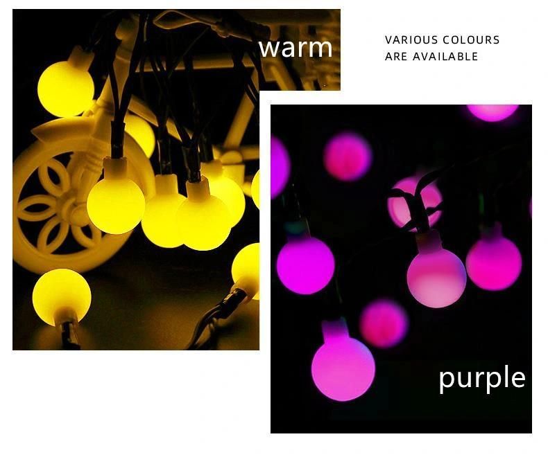 100LEDs Crystal Ball Solar LED Outdoor Garden Christmas Decoration Waterproof String Light