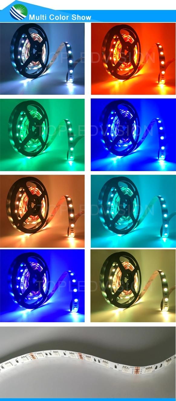 Decorative Light RGB Multi-Color Tape SMD5050 Flexible LED Strips 14.4W/M