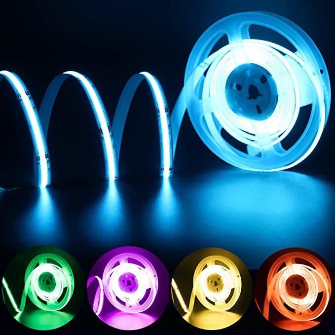 LED Ribbon Rope Light Flexible Strip Dim to Warm COB Strip Light