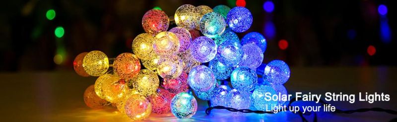 Waterproof Solar String Lights Outdoor Crystal Globe Lights Fairy Lights