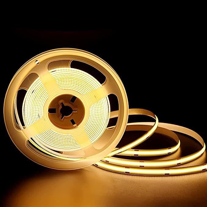 High Density LED Tape Ribbon Light White DOT Free Flexible COB LED Strip Light