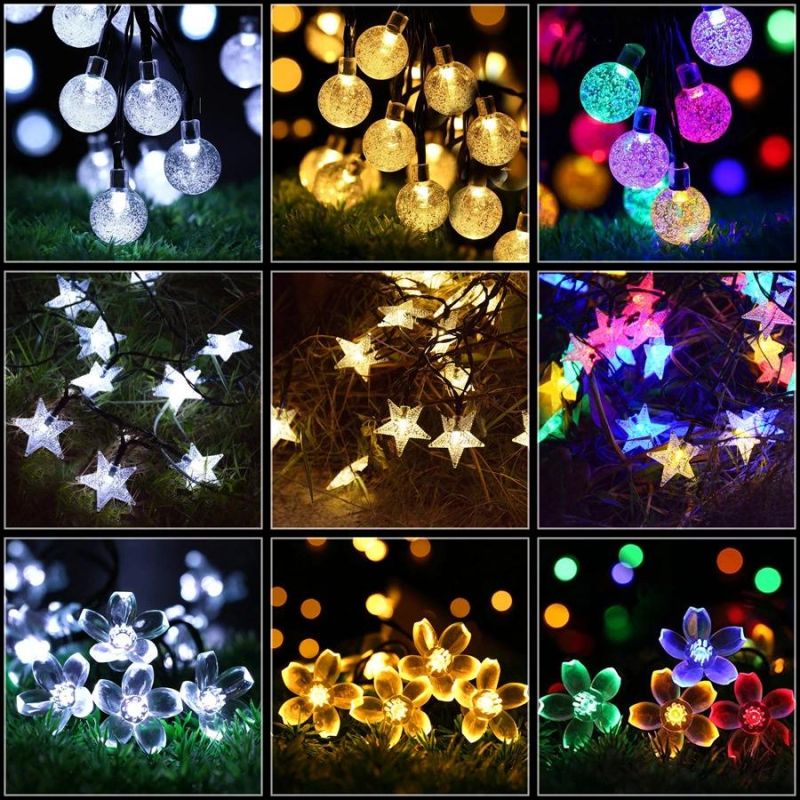 30LEDs Outdoor Waterproof Garden Lighting Solar Power Water Drop Light String Holiday Decoration Christmas Lights