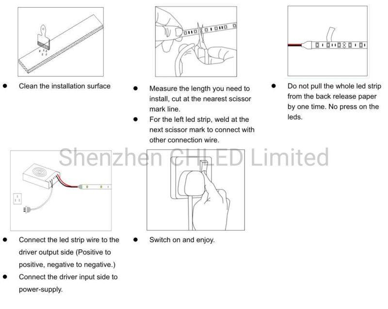 Ra90 CRI90 Free Dots Flexible LED Strip with COB Fob Chips for Christmas Decoration